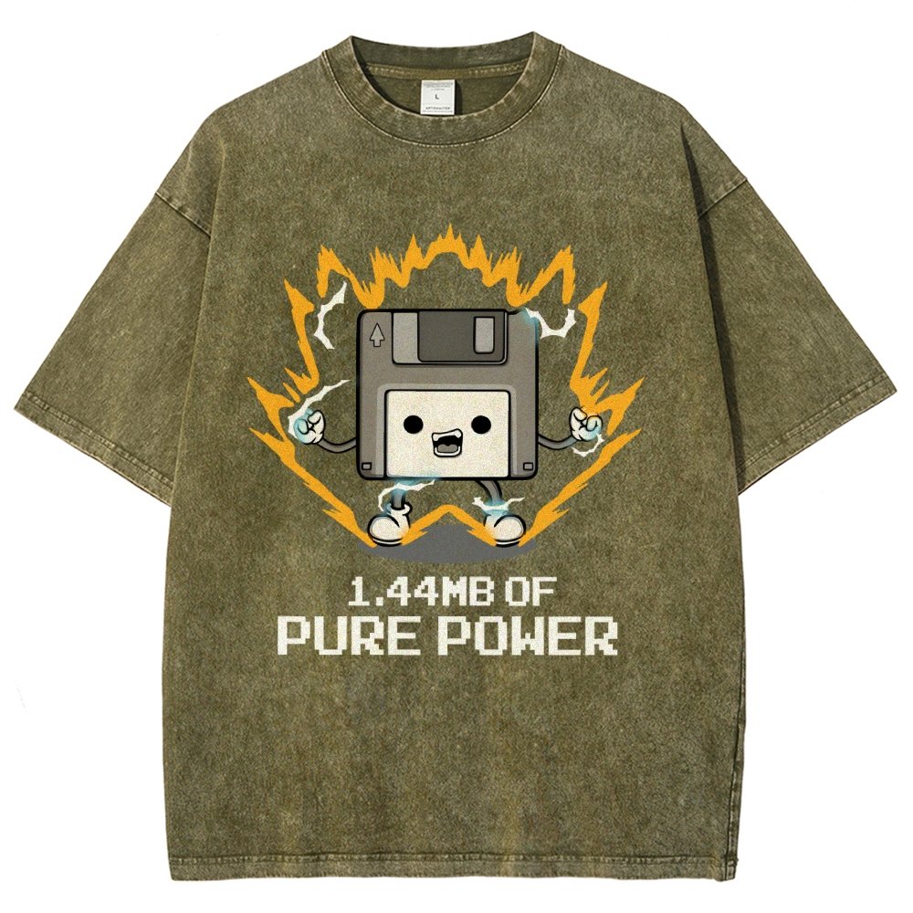 1.44mb of pure power Vintage Distressed T-shirt
