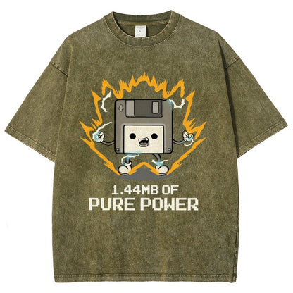 1.44mb of pure power Vintage Distressed T-shirt