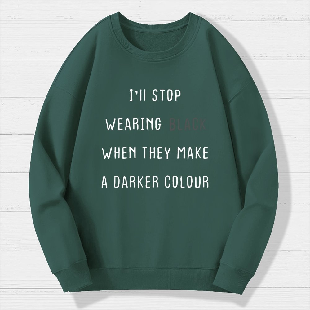 Wearing Black Geek Cotton Sweatshirt