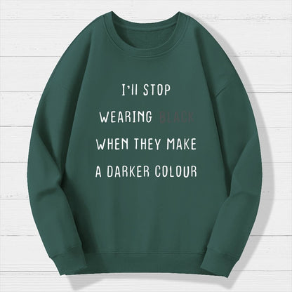 Wearing Black Geek Cotton Sweatshirt