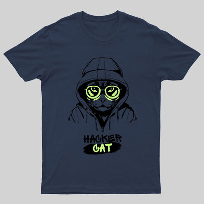 Hacker Cat Geeky T-Shirt