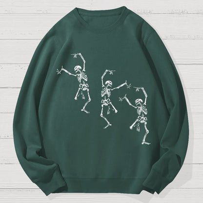 Skeleton Dancing Halloween Geek Cotton Sweatshirt