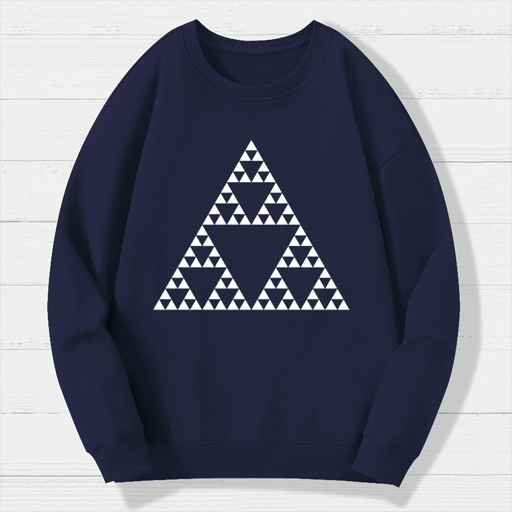 Sierpinski Triangle Fractal Geek Cotton Sweatshirt