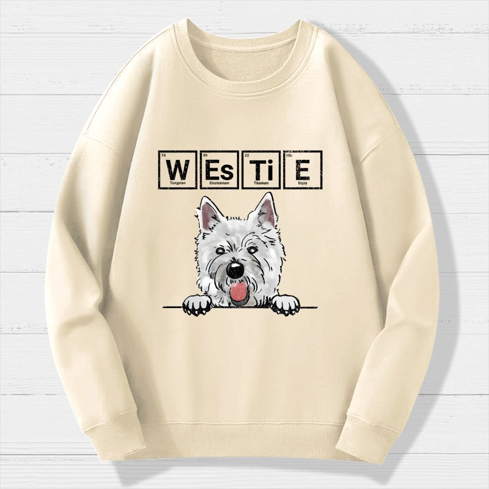 Periodic Table of Dogs  Dog Lover  Funny Science Geek Cotton Sweatshirt