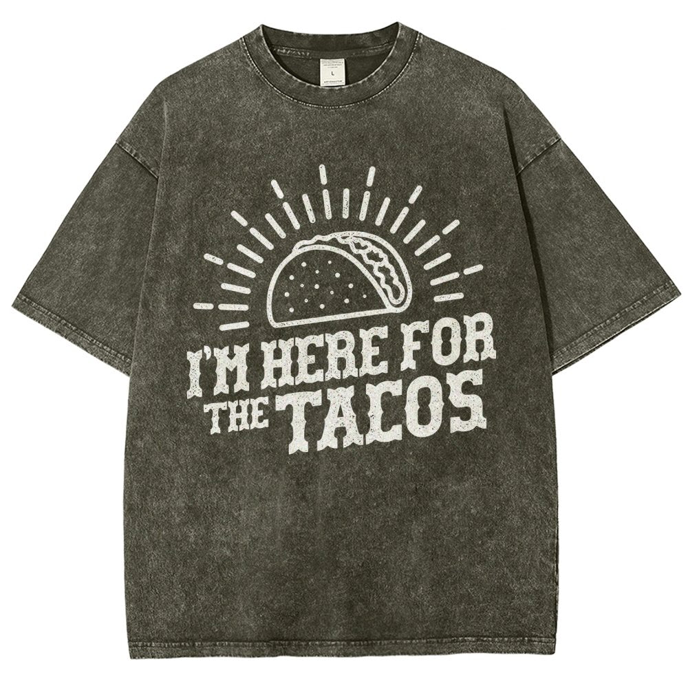 I'm Here For The Tacos Vintage Distressed T-shirt