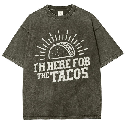 I'm Here For The Tacos Vintage Distressed T-shirt