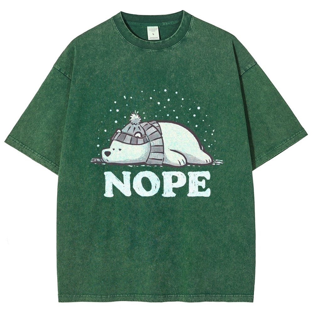 Nope Too Cold for Anything Vintage Distressed T-shirt