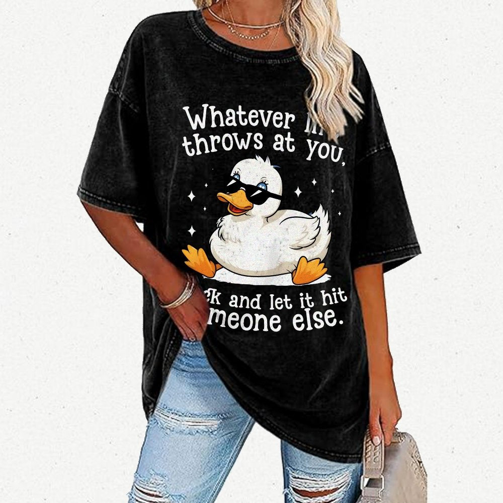 Whatever Life Throws At You Vintage Distressed T-shirt