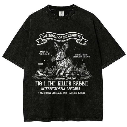 The Rabbit of Mysterious Place Vintage Distressed T-shirt