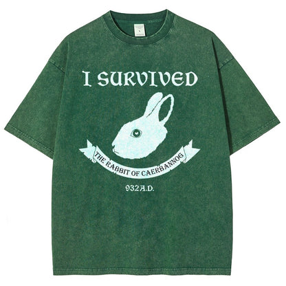 I Survived The Mysterious Rabbit 932A.D Vintage Distressed T-shirt