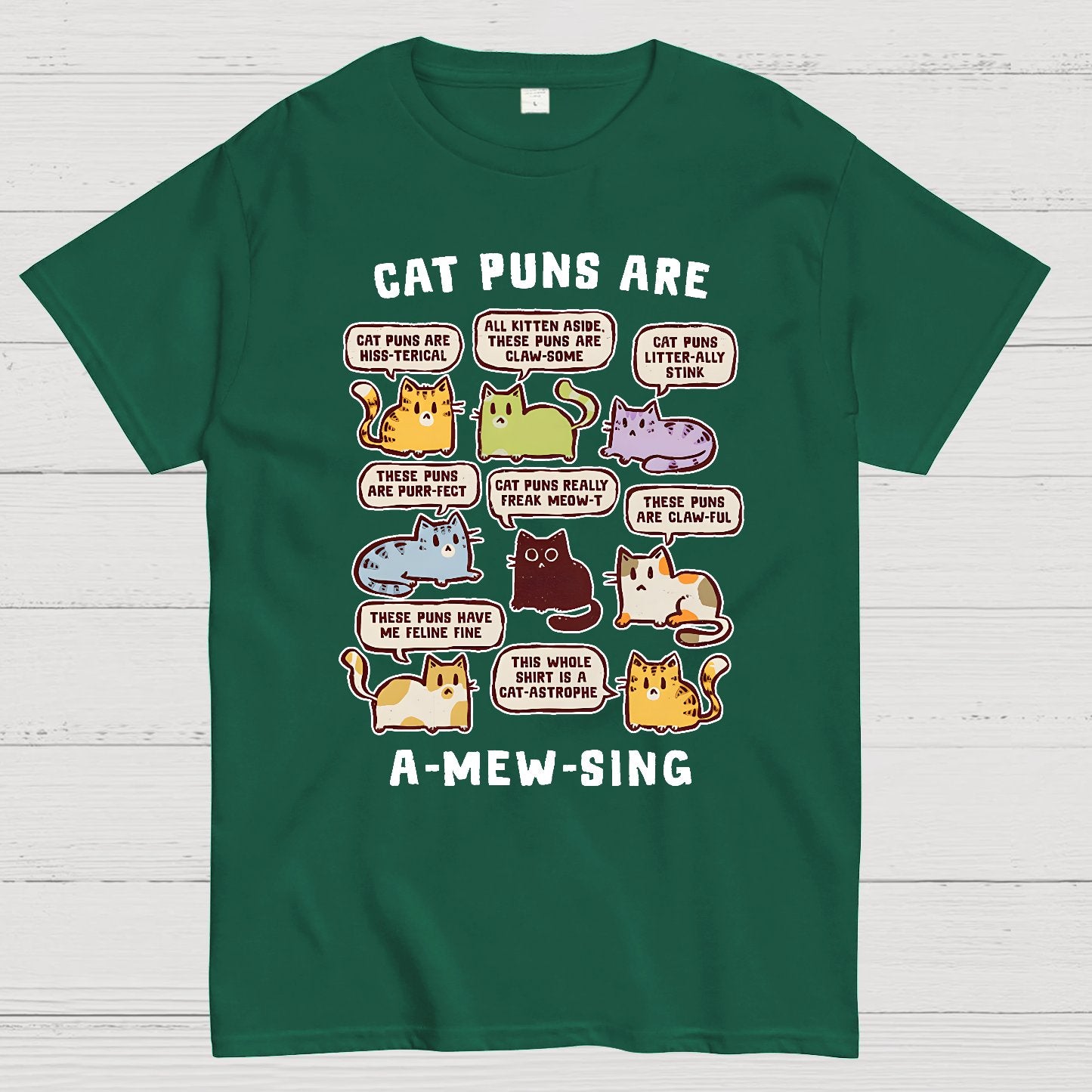 Cat Puns Are A-Mew-sing Geek T-Shirt
