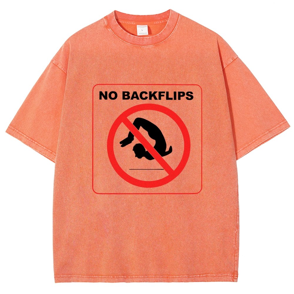 NO BACKFLIPS Vintage Distressed T-shirt