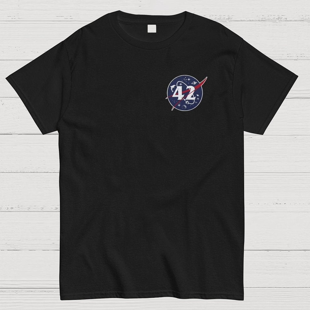 42 Life Universe and Everything Front And Back Printing Geek T-Shirt