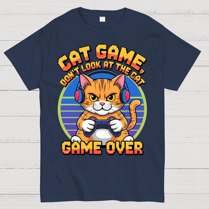 Funny Cat Game-Game Over Geek T-Shirt