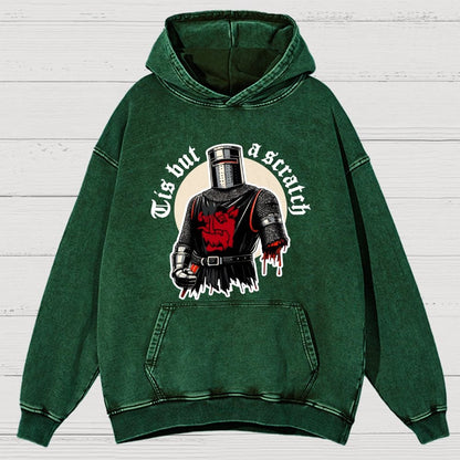 Tis But A Scratch Vintage Distressed Hoodie