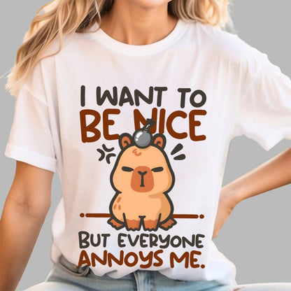 Capy wants to be nice Unisex Geek T-Shirt