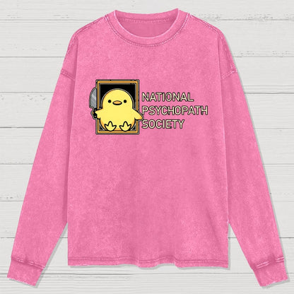 National Psychopath Sociaty Washed Long Sleeve Tee