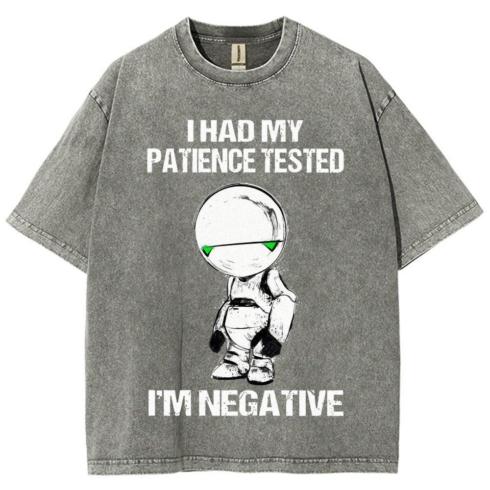I Had My Patience Tested I'm Negative Vintage Distressed T-shirt
