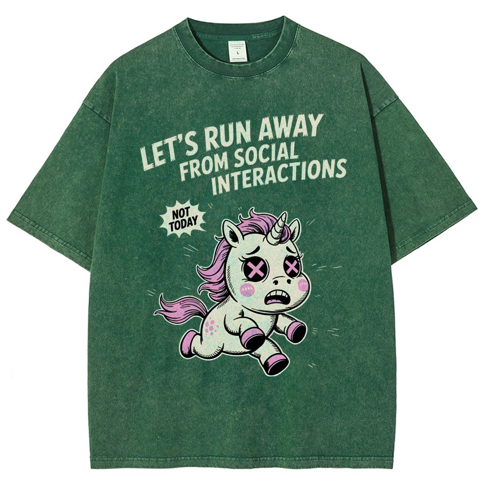 Let's Run Away Vintage Distressed T-shirt