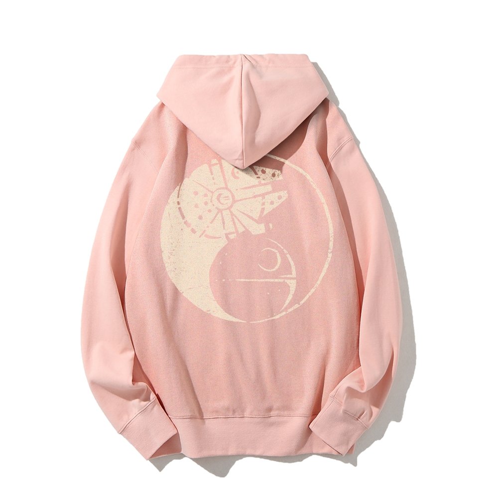 Balancing The Power Geek Printed Back Unisex Cotton Hoodie