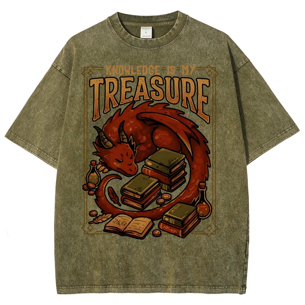 Knowledge Is My Treasure Vintage Distressed T-shirt