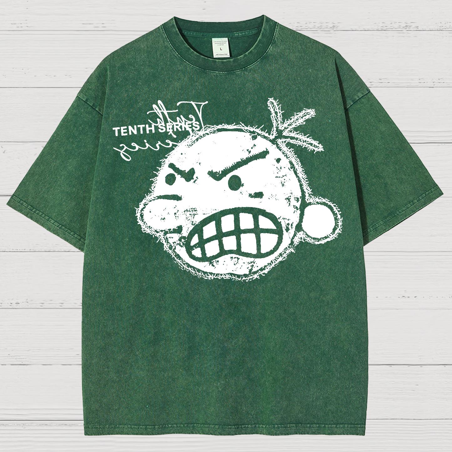 Retro Street Tenth Series Graphic Vintage Distressed T-shirt