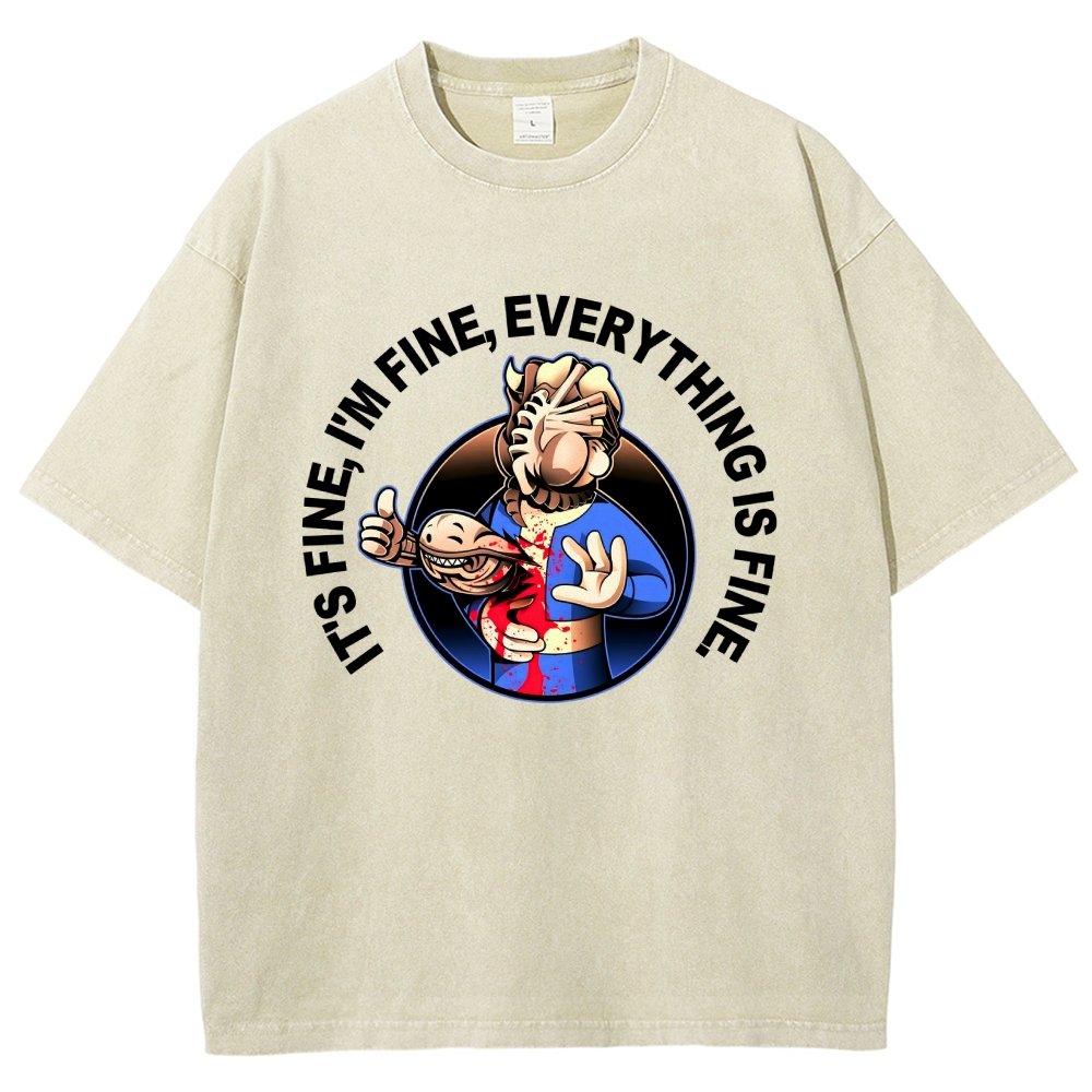 I'M Fine Everything Is Fine Vintage Distressed T-shirt
