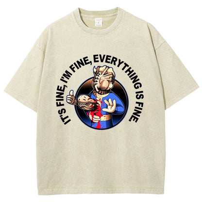I'M Fine Everything Is Fine Vintage Distressed T-shirt