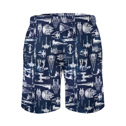 Space War Galaxy Ship Blueprints Geek Shorts