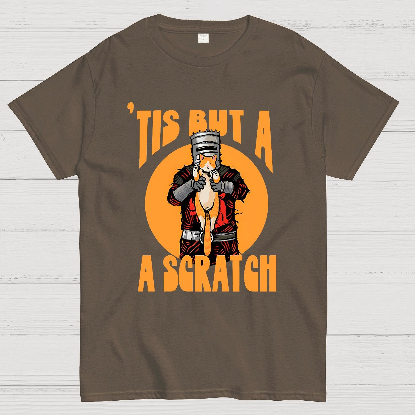 Tis But A Scratch The Black Knight Vs Cat Knight & Kitten Geek T-Shirt