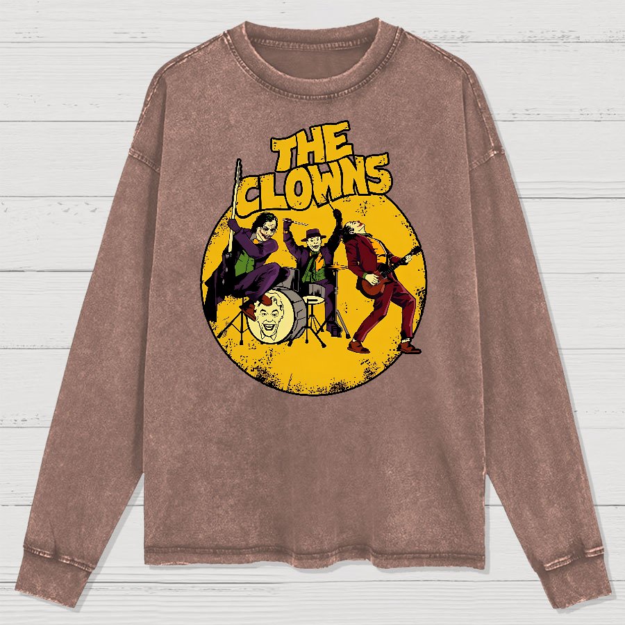 Horror Killer Rock Washed Long Sleeve Tee