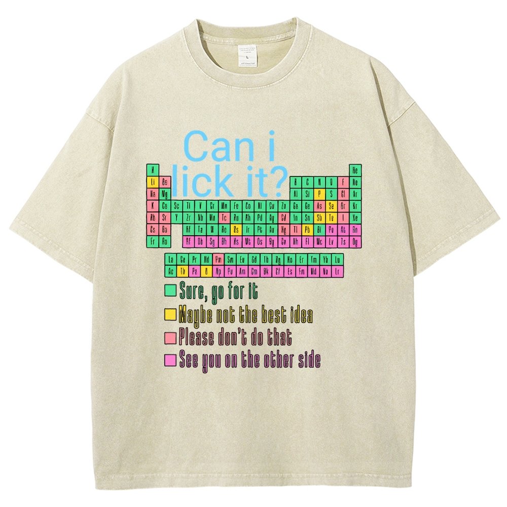 Can I Lick It？ Funny Science Vintage Distressed T-shirt