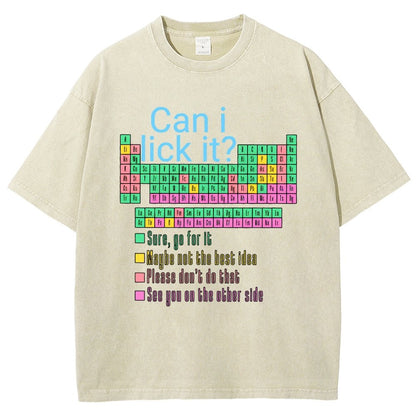 Can I Lick It？ Funny Science Vintage Distressed T-shirt