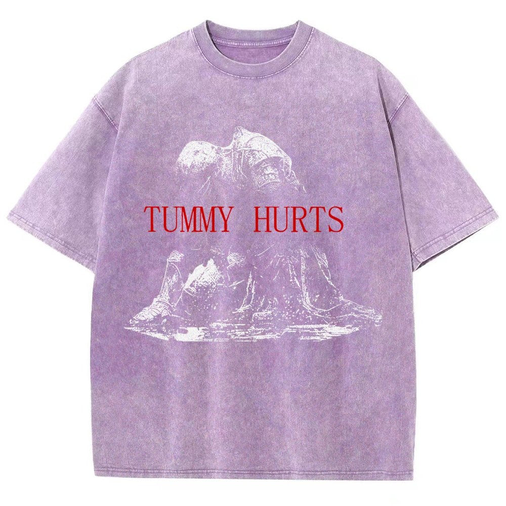 Retro Tummy Hurts Vintage Distressed T-shirt
