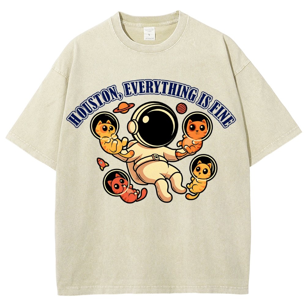 Houston Everything is Fine Vintage Distressed T-shirt