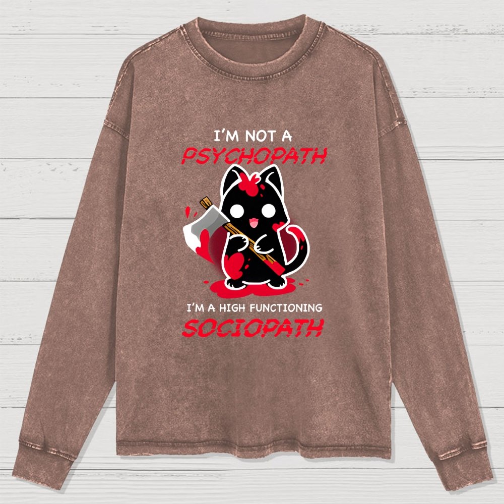 Psychopath Washed Long Sleeve Tee