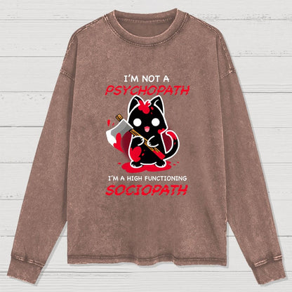 Psychopath Washed Long Sleeve Tee