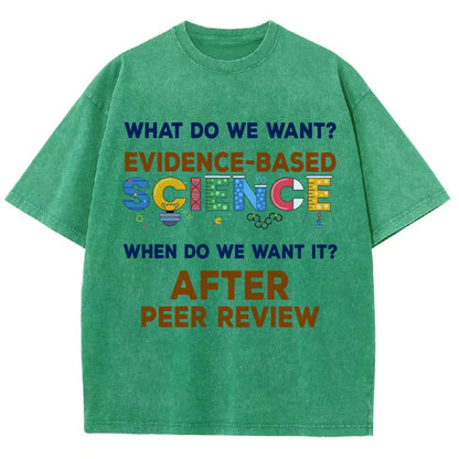 We want evidence-based Science Vintage Distressed T-shirt
