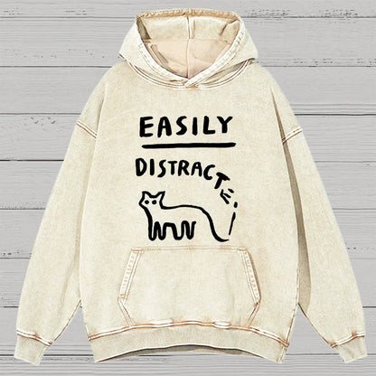 Easily Distrac Vintage Distressed Hoodie