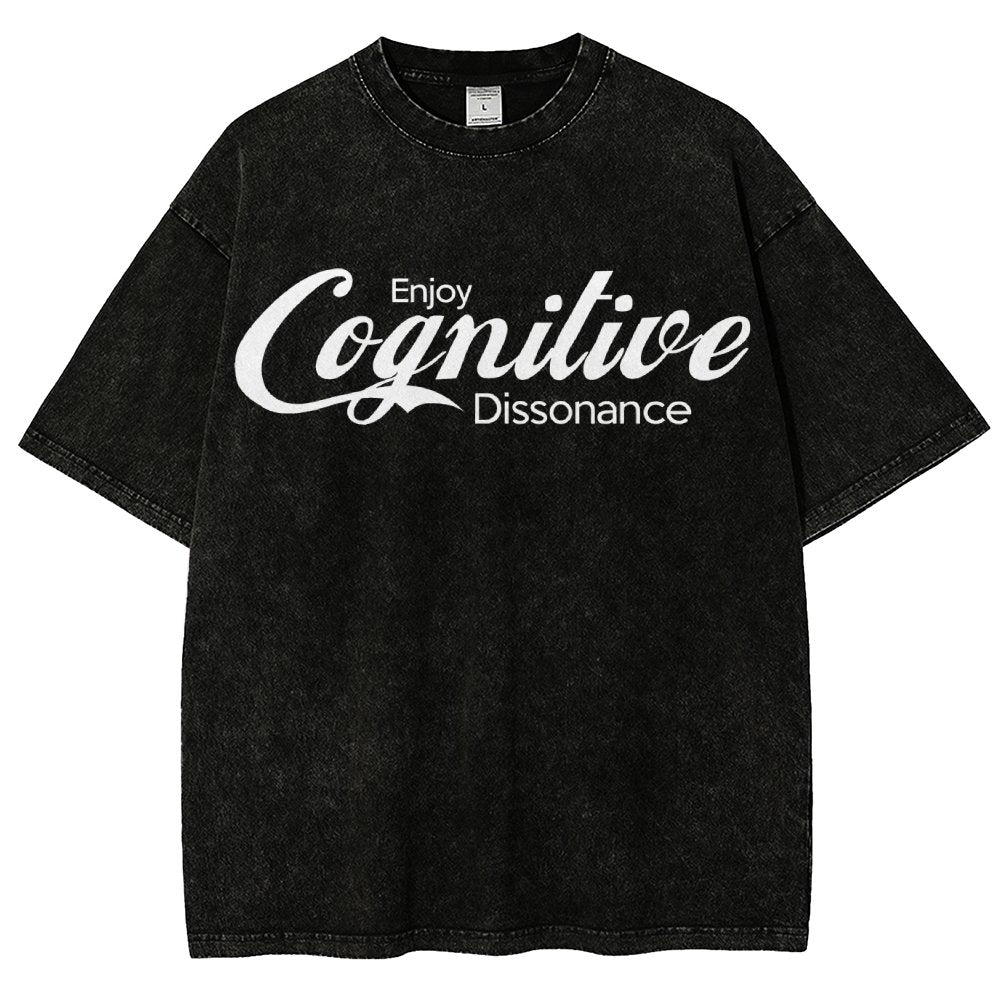 Enjoy Cognitive Dissonance Vintage Distressed T-shirt