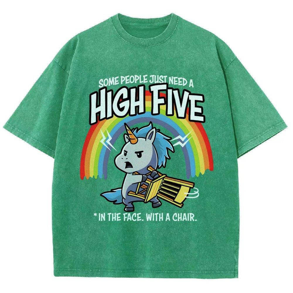 Some People Just Need A High Five Vintage Distressed T-shirt