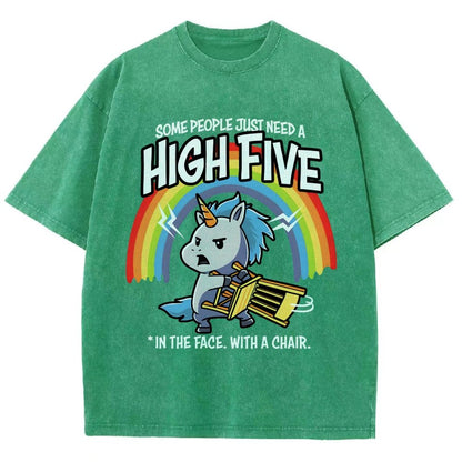 Some People Just Need A High Five Vintage Distressed T-shirt