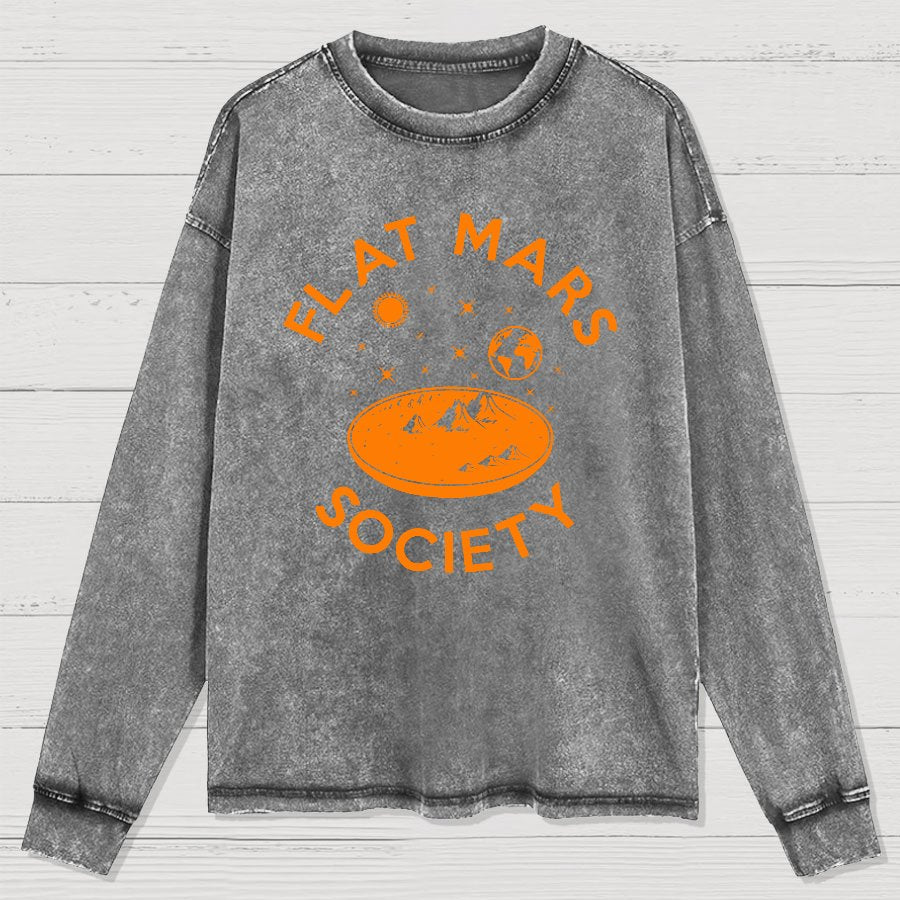 Flat Mars Washed Long Sleeve Tee