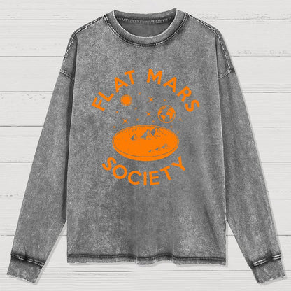 Flat Mars Washed Long Sleeve Tee