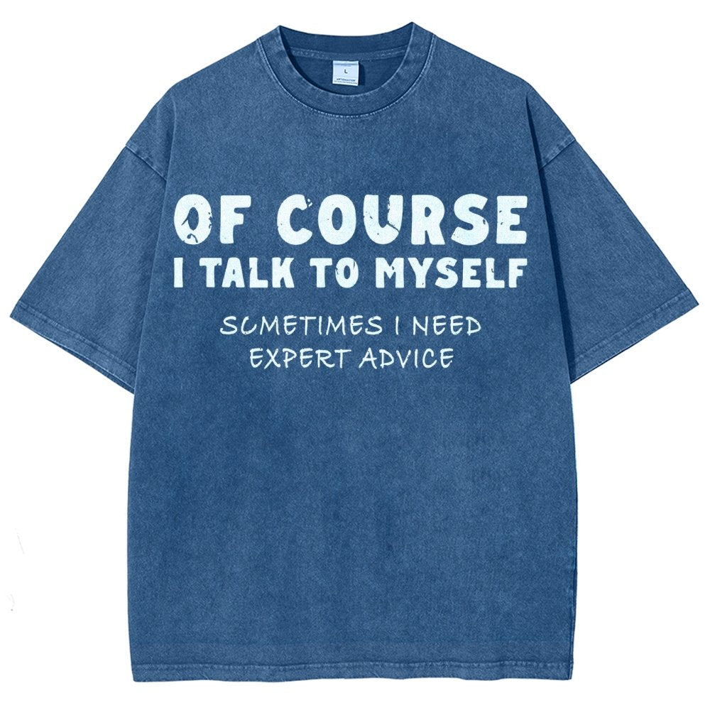 Talk To Myself Vintage Distressed T-shirt