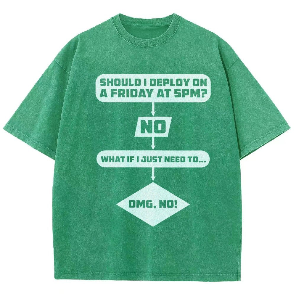 Deploy on Friday? Vintage Distressed T-shirt
