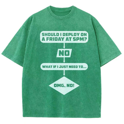 Deploy on Friday? Vintage Distressed T-shirt
