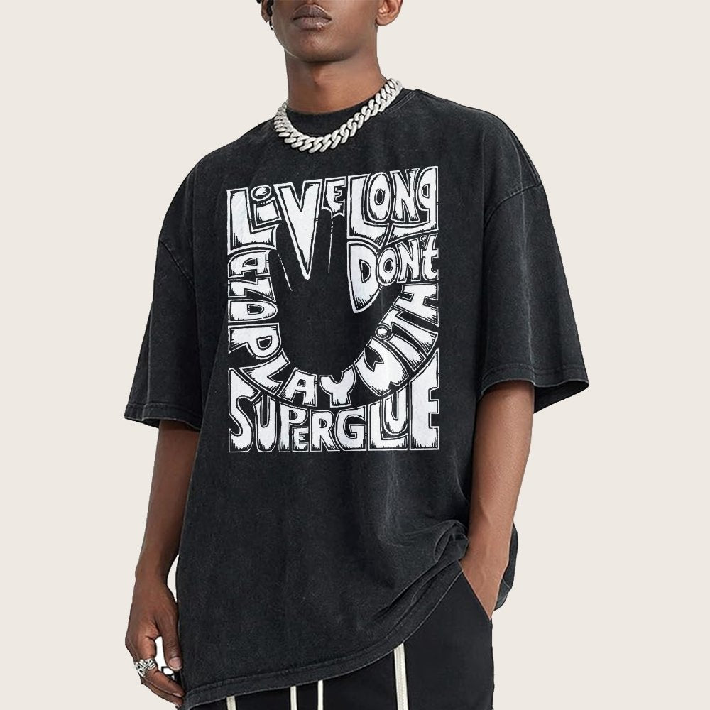Don't Play With Superglue Vintage Distressed T-shirt