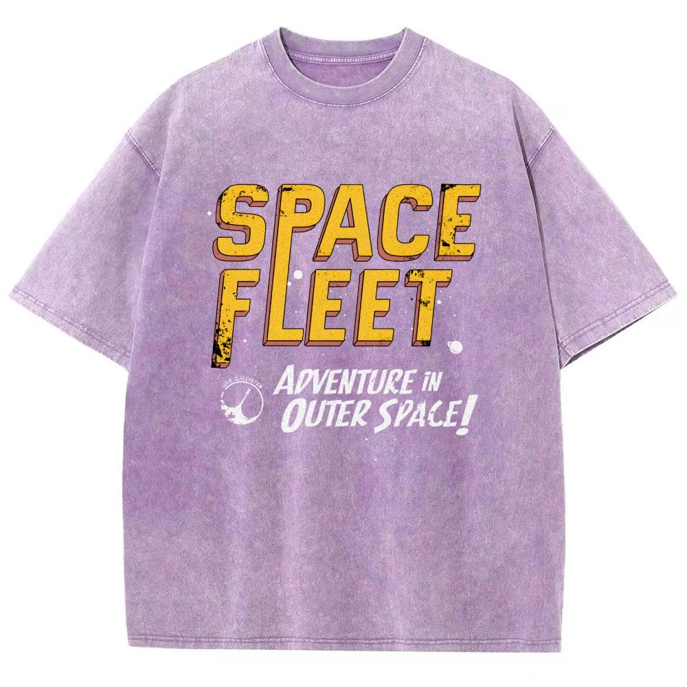 Space Fleet Vintage Distressed T-shirt
