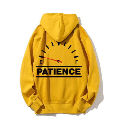 funny patience Printed Back Unisex Cotton Hoodie